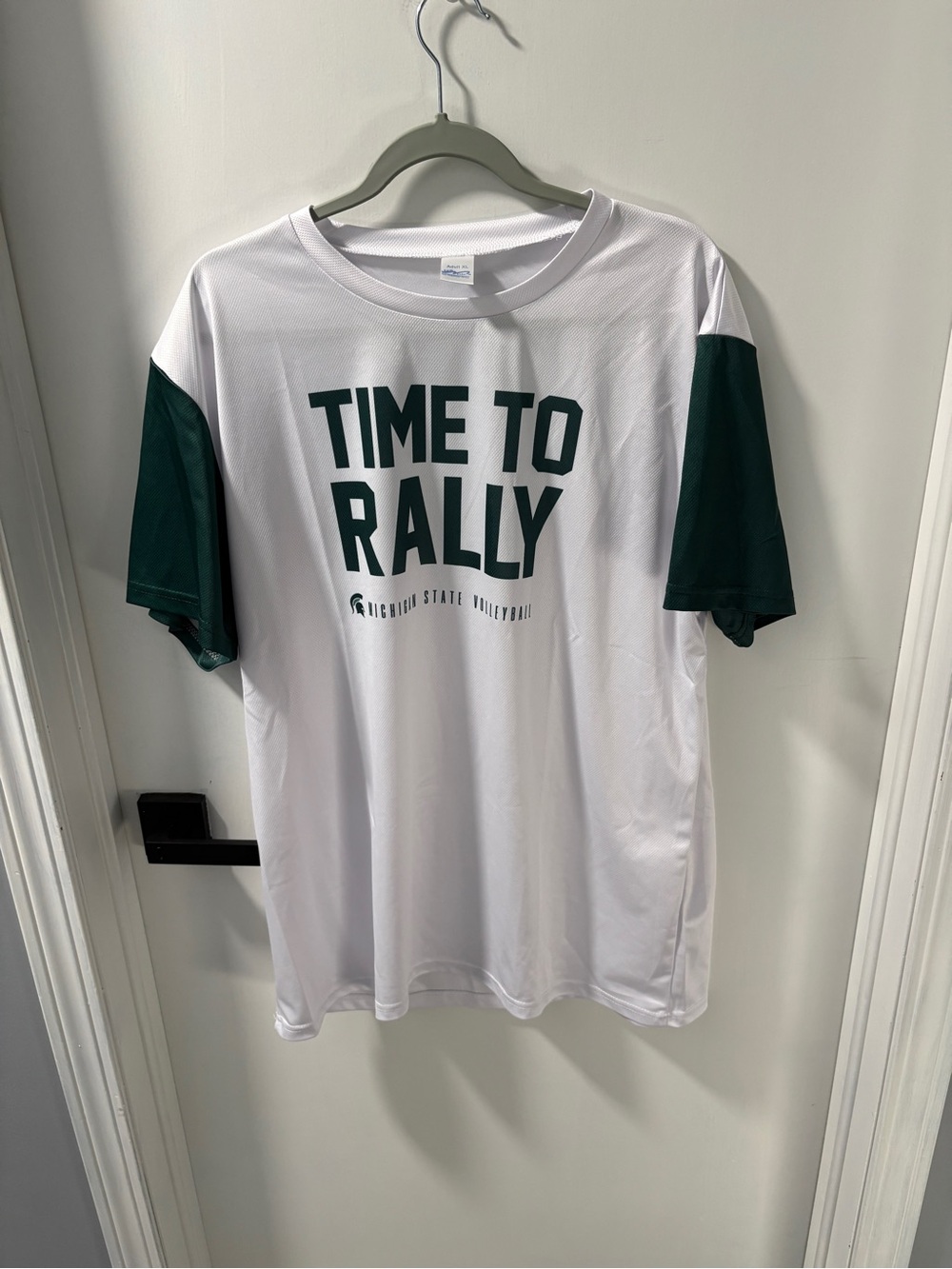 'Time to Rally' White & Green Short-Sleeve Tee